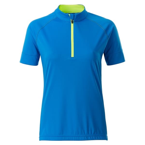 BIKE-T-HALF-ZIP-DONNA-Blu/Giallo